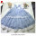 Designed  blue eyelet lace fabric Baby Girl Clothing Sets suit